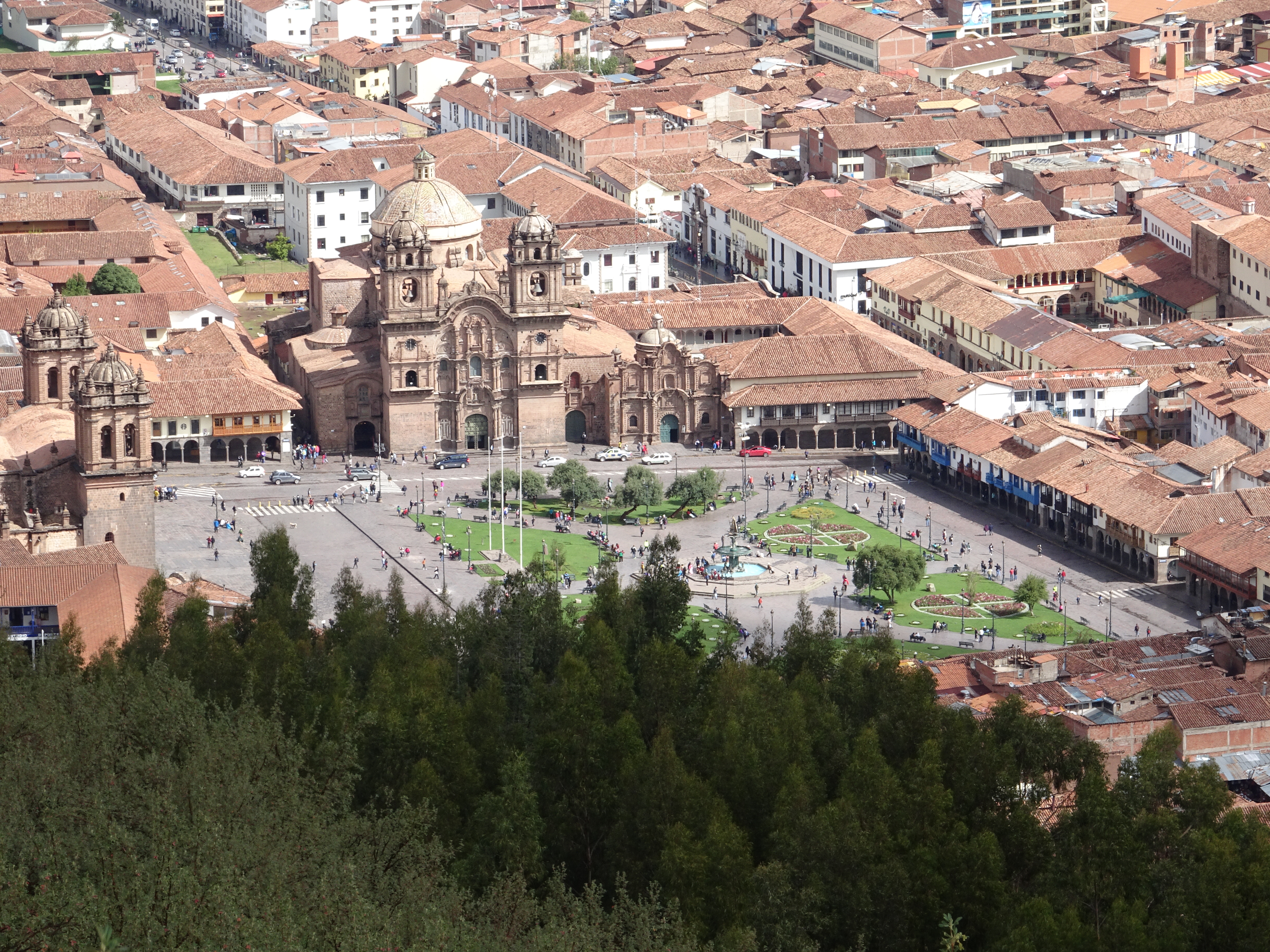 Die Plaza des Armas von oben