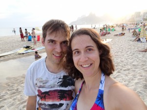 Patrice und Olivia an der Ipanema Beach