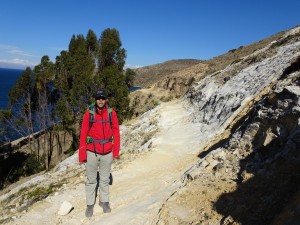 Patrice am wandern auf der Isla del Sol