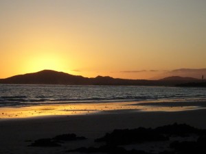 Sonnenuntergang auf der Insel Isabela