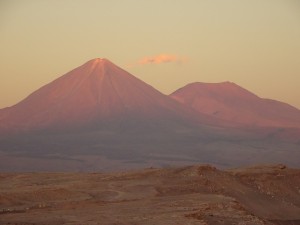 Sonnenuntergang in der Atacama Wüste